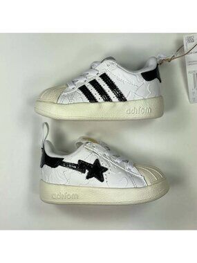 Sz 5K - Adidas x BAPE Adifom Superstar 360 Toddler JQ2401 White Shell Toes RARE